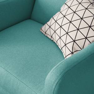 Oorfauteuil Bucoli vilt vilt - Turquoise - Zonder hocker