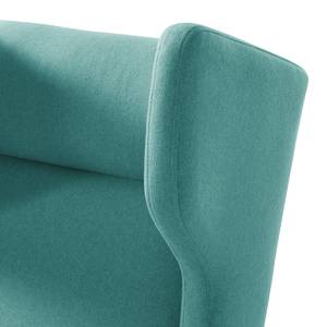 Oorfauteuil Bucoli vilt vilt - Turquoise - Zonder hocker