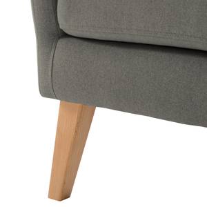 Oorfauteuil Bucoli vilt vilt - Grijs - Met hocker