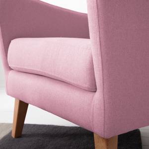 Oorfauteuil Bucoli vilt vilt - Mauve - Met hocker