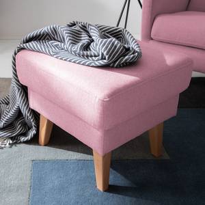 Oorfauteuil Bucoli vilt vilt - Mauve - Met hocker