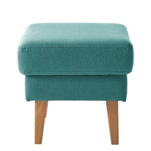 Oorfauteuil Bucoli vilt vilt - Turquoise - Met hocker