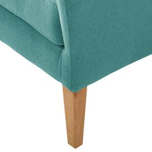 Oorfauteuil Bucoli vilt vilt - Turquoise - Met hocker