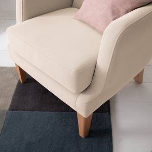 Oorfauteuil Grenfell geweven stof - Licht beige