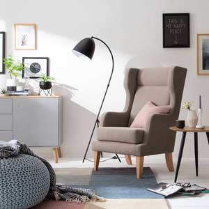 Oorfauteuil Grenfell geweven stof - Taupe