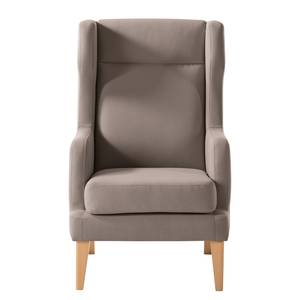 Oorfauteuil Grenfell geweven stof - Taupe