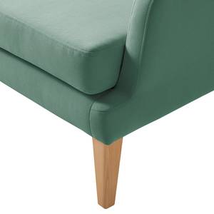 Fauteuil à oreilles Grenfell Tissu - Vert océan