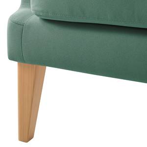 Fauteuil à oreilles Grenfell Tissu - Vert océan