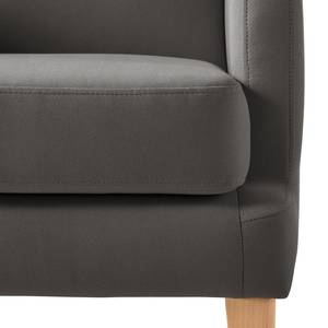 Oorfauteuil Grenfell geweven stof - Antraciet