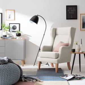 Fauteuil à oreilles Grenfell Tissu - Blanc