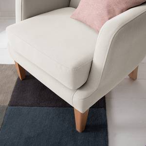 Fauteuil à oreilles Grenfell Tissu - Blanc