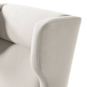 Fauteuil à oreilles Grenfell Tissu - Blanc