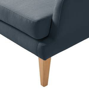 Oorfauteuil Grenfell geweven stof - Jeansblauw