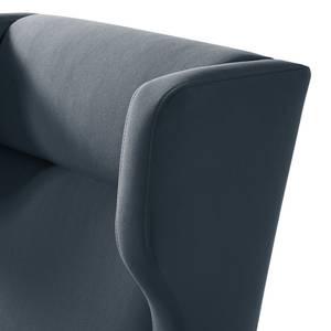 Fauteuil à oreilles Grenfell Tissu - Bleu jean