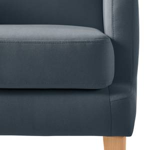 Fauteuil à oreilles Grenfell Tissu - Bleu jean