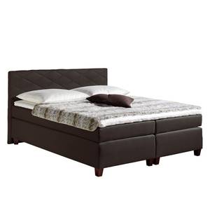 Lit boxspring Harmony Anthracite - 140 x 200cm - Matelas à ressorts Bonnell - D2 souple - Sans surmatelas