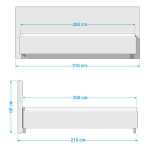 Gestoffeerd bed Parsberg Jeansblauw - 200 x 200cm