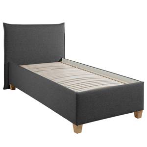 Letto imbottito Kolbäck Color antracite - 100 x 200cm - Con rete a doghe