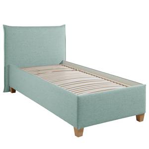 Letto imbottito Kolbäck Grigio menta - 100 x 200cm - Con rete a doghe