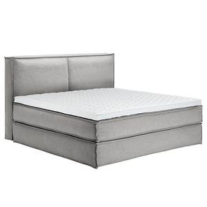 Lit boxspring Kinx Tissu - Tissu KINX : Gris - 200 x 200cm - D2 souple - 130 cm