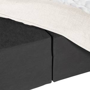 Lit boxspring Kinx Tissu - Tissu KINX : Blanc - 200 x 200cm - D2 souple - 100 cm