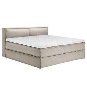 Lit boxspring Kinx Tissu - Tissu KINX : Beige - 200 x 200cm - D2 souple - 100 cm