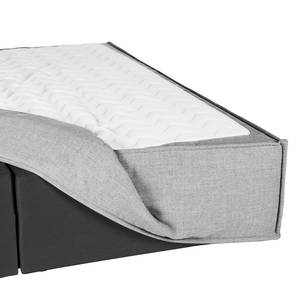 Lit boxspring Kinx Tissu - Tissu KINX : Gris - 200 x 200cm - D2 souple - Sans