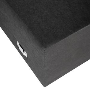 Premium Boxspringbett KINX Webstoff - Stoff KINX: Grau - 200 x 200cm - H2 - Ohne