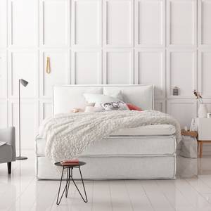 Letto boxspring Kinx Tessuto KINX: bianco - 200 x 200cm - H2 - 130 cm