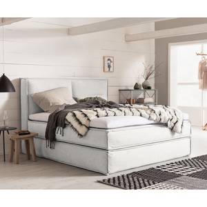 Lit boxspring Kinx Tissu KINX : Blanc - 200 x 200cm - D2 souple - 130 cm