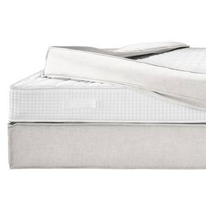 Lit boxspring Kinx Tissu - Tissu KINX : Blanc - 200 x 200cm - D2 souple - 130 cm