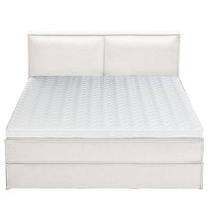 Lit boxspring Kinx Tissu - Tissu KINX : Blanc - 200 x 200cm - D2 souple - 130 cm