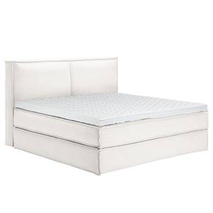 Premium Boxspringbett KINX Webstoff - Stoff KINX: Weiß - 200 x 200cm - H2 - 130 cm