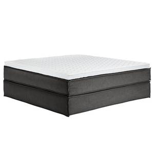 Premium boxspring KINX geweven stof - Stof KINX: Antracietkleurig - 200 x 200cm - H2 zacht - Zonder