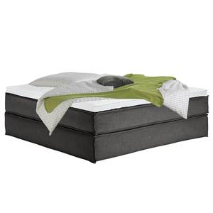 Lit boxspring Kinx Tissu - Tissu KINX : Anthracite - 200 x 200cm - D2 souple - Sans