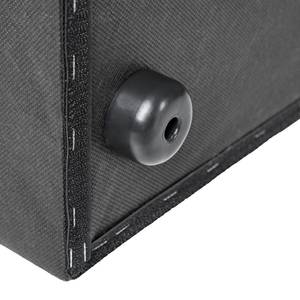 Premium boxspring KINX geweven stof - Stof KINX: Antracietkleurig - 200 x 200cm - H2 zacht - Zonder