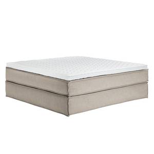 Lit boxspring Kinx Tissu - Tissu KINX : Beige - 200 x 200cm - D2 souple - Sans