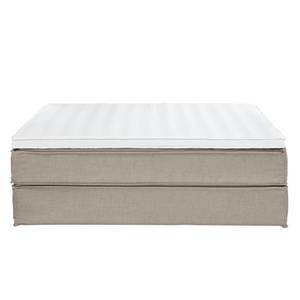 Lit boxspring Kinx Tissu - Tissu KINX : Beige - 200 x 200cm - D2 souple - Sans