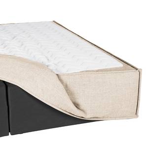 Premium boxspring KINX geweven stof - Stof KINX: Beige - 200 x 200cm - H2 zacht - Zonder