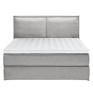 Lit boxspring Kinx Tissu - Tissu KINX : Gris - 180 x 200cm - D2 souple - 130 cm