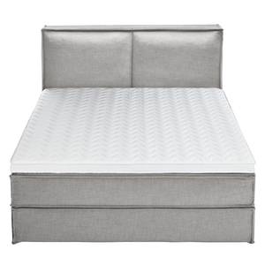 Premium boxspring KINX geweven stof - Stof KINX: Grijs - 180 x 200cm - H2 zacht - 130cm