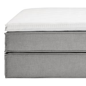 Premium Boxspringbett KINX Webstoff - Stoff KINX: Grau - 180 x 200cm - H2 - 130 cm