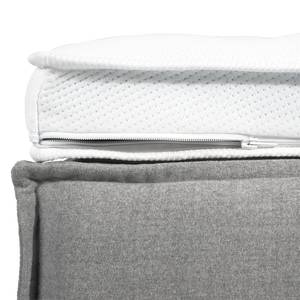 Premium Boxspringbett KINX Webstoff - Stoff KINX: Grau - 180 x 200cm - H2 - 130 cm