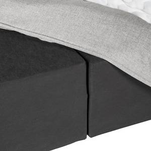 Premium Boxspringbett KINX Webstoff - Stoff KINX: Grau - 180 x 200cm - H2 - 130 cm