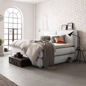 Premium Boxspringbett KINX Stoff KINX: Weiß - 180 x 200cm - H2 - 130 cm