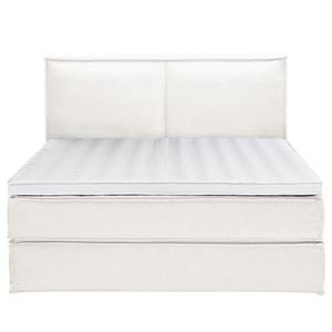 Premium Boxspringbett KINX Webstoff - Stoff KINX: Weiß - 180 x 200cm - H2 - 130 cm