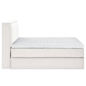 Premium Boxspringbett KINX Webstoff - Stoff KINX: Weiß - 180 x 200cm - H2 - 130 cm