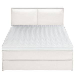 Premium Boxspringbett KINX Webstoff - Stoff KINX: Weiß - 180 x 200cm - H2 - 130 cm