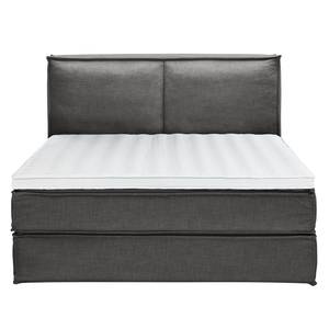 Premium Boxspringbett KINX Webstoff - Stoff KINX: Anthrazit - 180 x 200cm - H2 - 130 cm