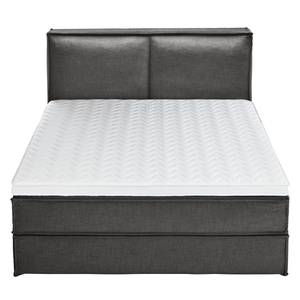 Premium Boxspringbett KINX Webstoff - Stoff KINX: Anthrazit - 180 x 200cm - H2 - 130 cm